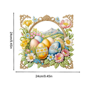 Easter Egg Scene Single-Sided Diamond Art Hanging Pendant for Office Home Decor