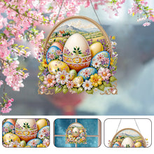 Load image into Gallery viewer, Easter Egg Scene Single-Sided Diamond Art Hanging Pendant for Office Home Decor

