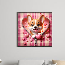 Load image into Gallery viewer, Pink Love Puppy-Corgi 30*30CM (canvas) Full Round Drill Diamond Painting
