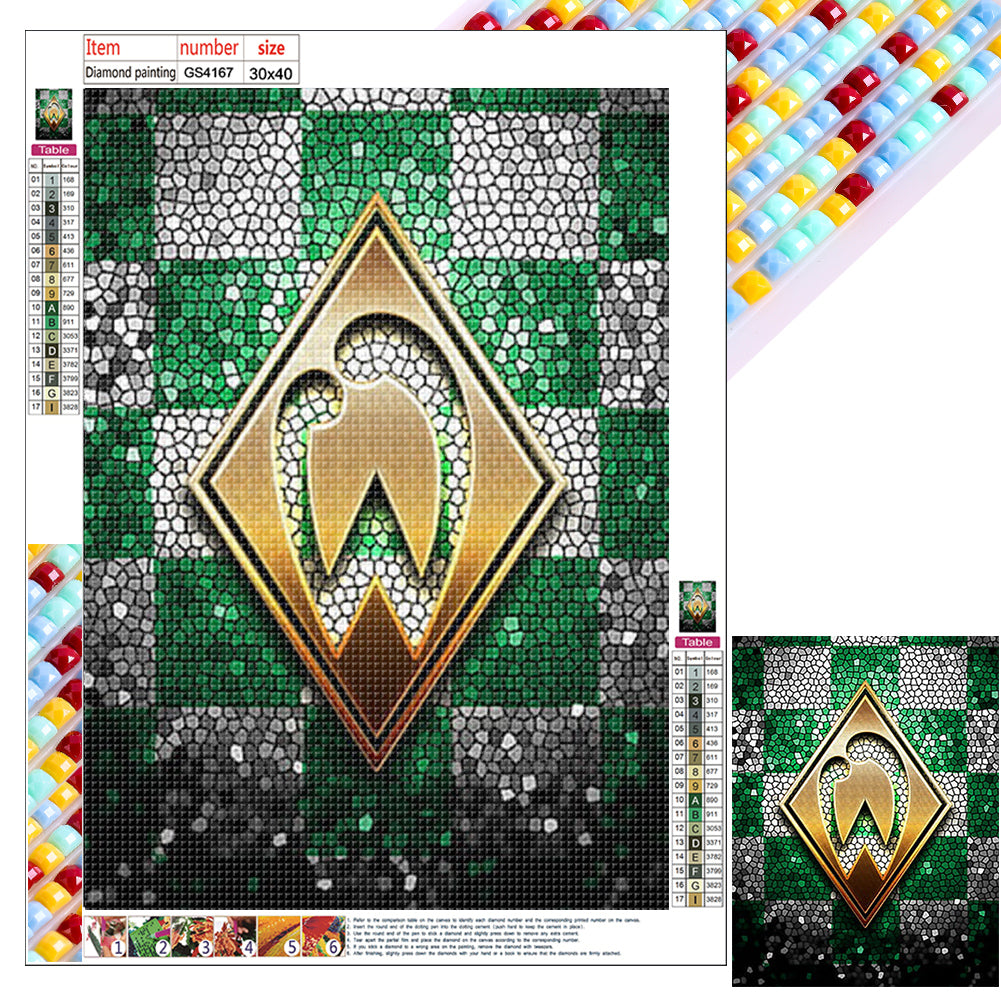 Werder Bremen Logo 30*40CM (canvas) Full Square Drill Diamond Painting