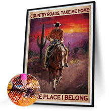 Load image into Gallery viewer, Cowboy Horses 30*40CM (canvas) Full Round Drill Diamond Painting
