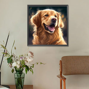 Golden Retriever Dog 30*30CM (canvas) Full Round Drill Diamond Painting