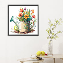 Load image into Gallery viewer, Watering Pot Bouquet 30*30CM (canvas) Full Round Drill Diamond Painting
