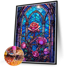 Load image into Gallery viewer, Glass Painted Roses 40*50CM (canvas) Full Round Drill Diamond Painting
