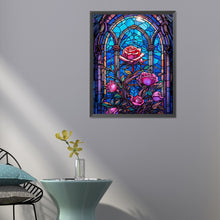 Load image into Gallery viewer, Glass Painted Roses 40*50CM (canvas) Full Round Drill Diamond Painting
