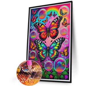 Garden Bubble Butterfly 40*60CM (canvas) Full AB Round Drill Diamond Painting