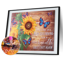 Load image into Gallery viewer, English Sentences Flower 40*30CM (canvas) Partial Special-Shaped Drill Diamond Painting
