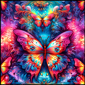 Butterfly 35*35CM (canvas) Full Round Drill Diamond Painting