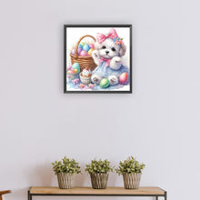 Load image into Gallery viewer, Ravenclaw Puppies And Easter Eggs 30*30CM (canvas) Full Round Drill Diamond Painting
