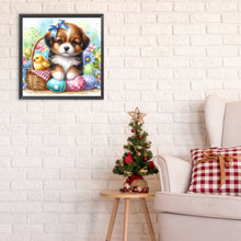 Load image into Gallery viewer, Pastoral Dog And Easter Egg 30*30CM (canvas) Full Round Drill Diamond Painting
