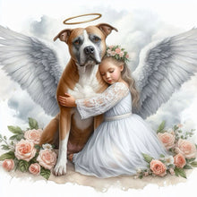 Load image into Gallery viewer, Angel Dog And Baby 30*30CM (canvas) Full Round Drill Diamond Painting
