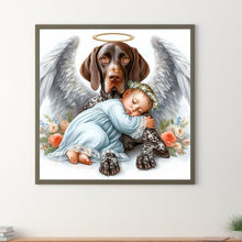 Load image into Gallery viewer, Angel Dog And Baby 30*30CM (canvas) Full Round Drill Diamond Painting
