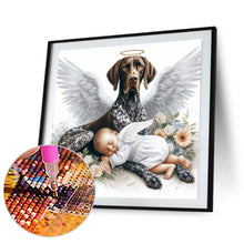 Load image into Gallery viewer, Angel Dog And Baby 30*30CM (canvas) Full Round Drill Diamond Painting
