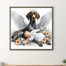 Load image into Gallery viewer, Angel Dog And Baby 30*30CM (canvas) Full Round Drill Diamond Painting
