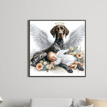 Load image into Gallery viewer, Angel Dog And Baby 30*30CM (canvas) Full Round Drill Diamond Painting
