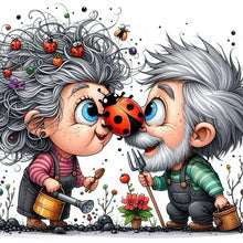 Load image into Gallery viewer, Old Couple 30*30CM (canvas) Full Round Drill Diamond Painting
