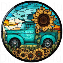 Load image into Gallery viewer, Round Brand Sunflower Classic Car 30*30CM (canvas) Full Round Drill Diamond Painting
