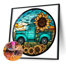 Load image into Gallery viewer, Round Brand Sunflower Classic Car 30*30CM (canvas) Full Round Drill Diamond Painting
