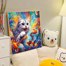 Load image into Gallery viewer, Goldfish And Black And White Cat 40*40CM (canvas) Full Round Drill Diamond Painting
