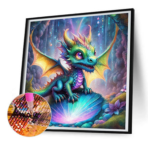 Multi-Colored Dragon 30*30CM (canvas) Full Round Drill Diamond Painting