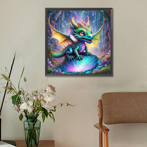 Multi-Colored Dragon 30*30CM (canvas) Full Round Drill Diamond Painting