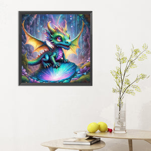 Multi-Colored Dragon 30*30CM (canvas) Full Round Drill Diamond Painting
