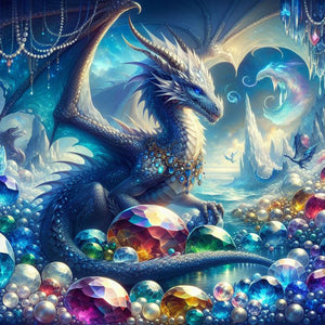 Dragons And Dragon'S Treasures 30*30CM (canvas) Full Round Drill Diamond Painting