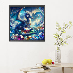Dragons And Dragon'S Treasures 30*30CM (canvas) Full Round Drill Diamond Painting