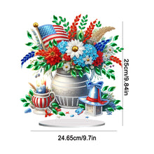 Load image into Gallery viewer, American Flag Special Shape Diamond Painting Desktop Ornament (Flower Vase 2)
