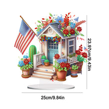 Load image into Gallery viewer, American Flag Special Shape Diamond Painting Desktop Home Ornament (House 4)
