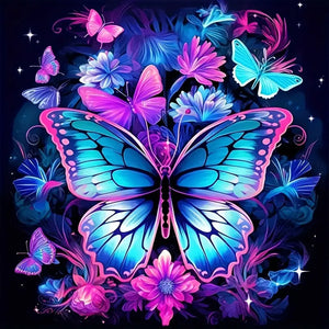 Butterfly 30*30CM (canvas) Full Round Drill Diamond Painting