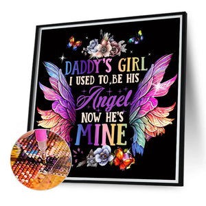 Text Wings 40*40CM (canvas) Full Round Drill Diamond Painting