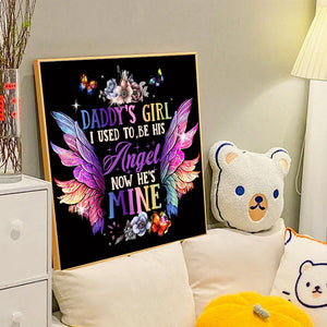 Text Wings 40*40CM (canvas) Full Round Drill Diamond Painting