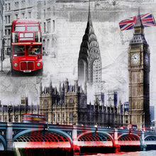 Load image into Gallery viewer, City London 35x35cm(canvas) partial round drill diamond painting
