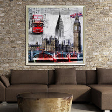 Load image into Gallery viewer, City London 35x35cm(canvas) partial round drill diamond painting
