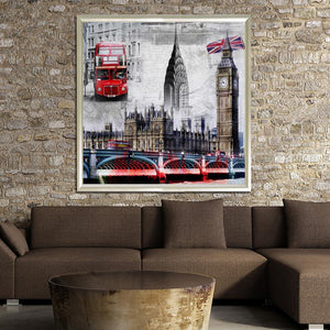 City London 35x35cm(canvas) partial round drill diamond painting