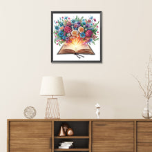 Load image into Gallery viewer, Flowers In Books 30*30CM (canvas) Partial Special-Shaped Drill Diamond Painting

