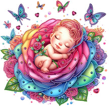 Load image into Gallery viewer, Rose Child 30*30CM (canvas) Partial Special-Shaped Drill Diamond Painting
