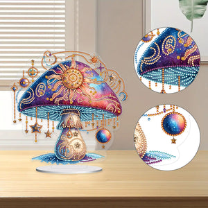 Mushroom Handmade Diamond Art Tabletop Decor Home Office Decor (Sun Mushroom)