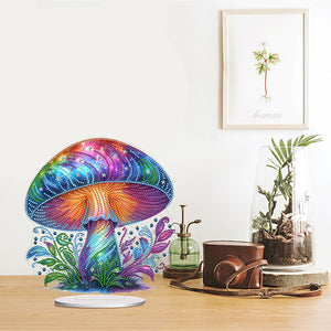 Mushroom Handmade Diamond Art Tabletop Decor Home Office Decor (Leaf Mushroom)