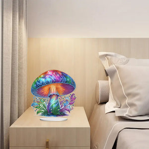 Mushroom Handmade Diamond Art Tabletop Decor Home Office Decor (Leaf Mushroom)
