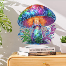 Load image into Gallery viewer, Mushroom Handmade Diamond Art Tabletop Decor Home Office Decor (Leaf Mushroom)
