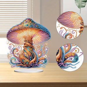 Mushroom Handmade Diamond Art Tabletop Decor Home Office Decor(Delicat Mushroom)