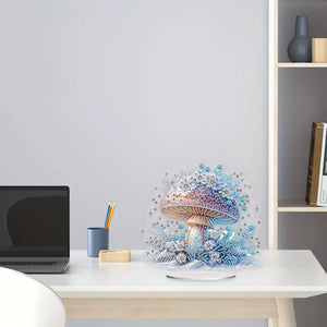 Mushroom Handmade Diamond Art Tabletop Decor Home Office Decor (Flower Mushroom)