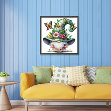 Load image into Gallery viewer, Spring Butterfly Gnome 30*30CM (canvas) Partial Special-Shaped Drill Diamond Painting

