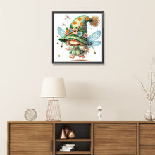 Load image into Gallery viewer, Spring Dragonfly Gnome 30*30CM (canvas) Partial Special-Shaped Drill Diamond Painting
