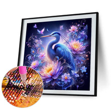 Load image into Gallery viewer, White Crane On Purple Fantasy Background 40*40CM (canvas) Full Round Drill Diamond Painting
