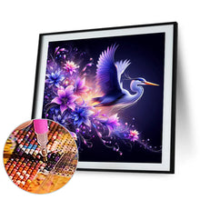 Load image into Gallery viewer, Flying Crane On Purple Fantasy Background 40*40CM (canvas) Full Round Drill Diamond Painting
