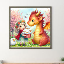 Load image into Gallery viewer, Dragon And Girl 40*40CM (canvas) Full Round Drill Diamond Painting
