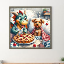 Load image into Gallery viewer, Dragon And Yorkshire Terrier 40*40CM (canvas) Full Round Drill Diamond Painting
